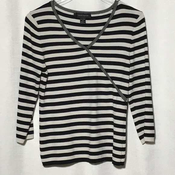 Cable & Gauge Tops Cable Gauge Black White Top Poshmark